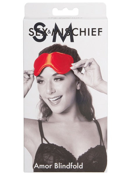 Sportsheets Sex & Mischief Amor Blindfold - Red