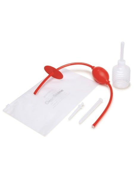 CleanScene 5pc Higginson Anal Douche Set - Red & Clear