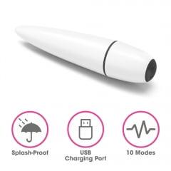 Lovetoy 10 Functions Rechargeable Bullet Vibrator - White