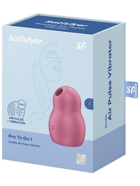 Satisfyer Pro To Go 1  Air Pulse Clitoral Stimulator + Vibration - Red