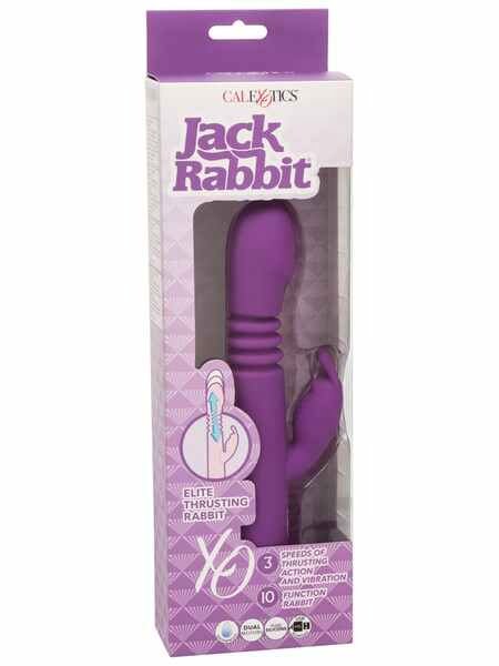 Jack Rabbit Elite Thrusting Rabbit Vibrator - Purple