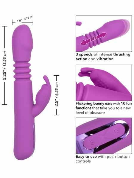 Jack Rabbit Elite Thrusting Rabbit Vibrator - Purple