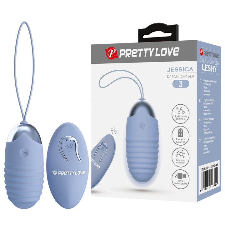 Pretty Love Jessica 3 Rechargeable Vibrating Egg with Remote