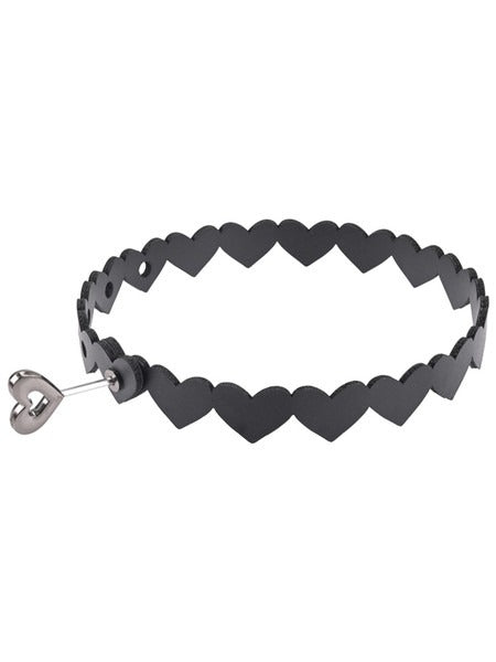 Sportsheets Sex and Mischief Heart Day Collar - Black