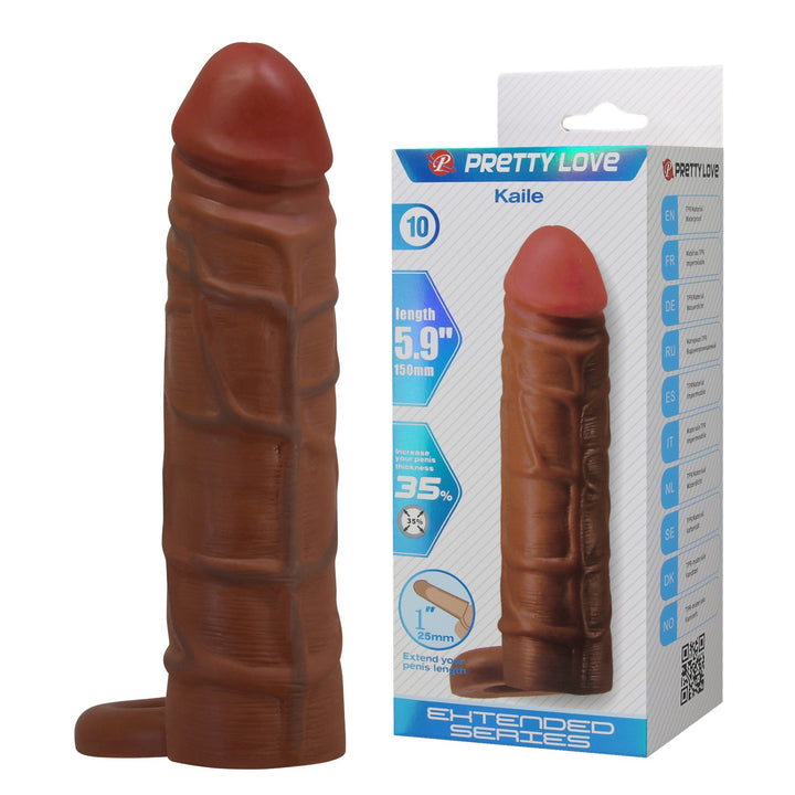 Pretty Love Kaile 1" Extended Series Penis Sleeve with Ball Strap