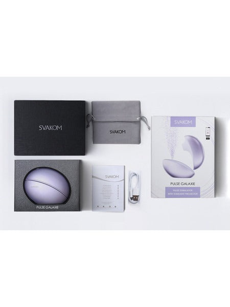 Svakom Pulse Galaxie Clitoral Stimulator with Light Projector - Lilac