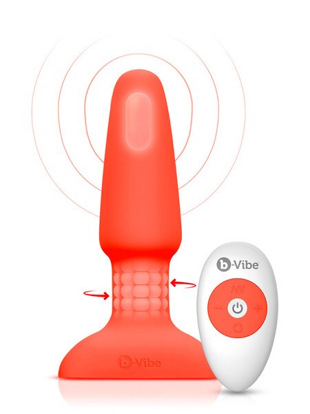b-Vibe Rimming 2 Rechargeable Rotating & Vibrating Plug with Remote