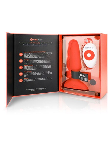 b-Vibe Rimming 2 Rechargeable Rotating & Vibrating Plug with Remote