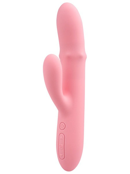 Svakom Mora Neo Rabbit Vibrator with Thrusting Beads - Peach Pink