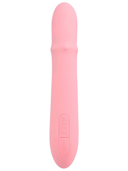 Svakom Mora Neo Rabbit Vibrator with Thrusting Beads - Peach Pink