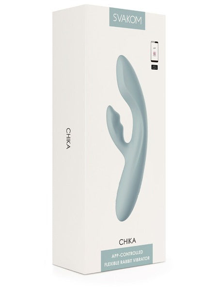 Svakom Chika Rechargeable Flexible Rabbit Vibrator - Grey