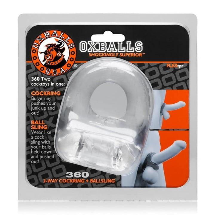 Oxballs 360 Cockring And Ballsling - Clear