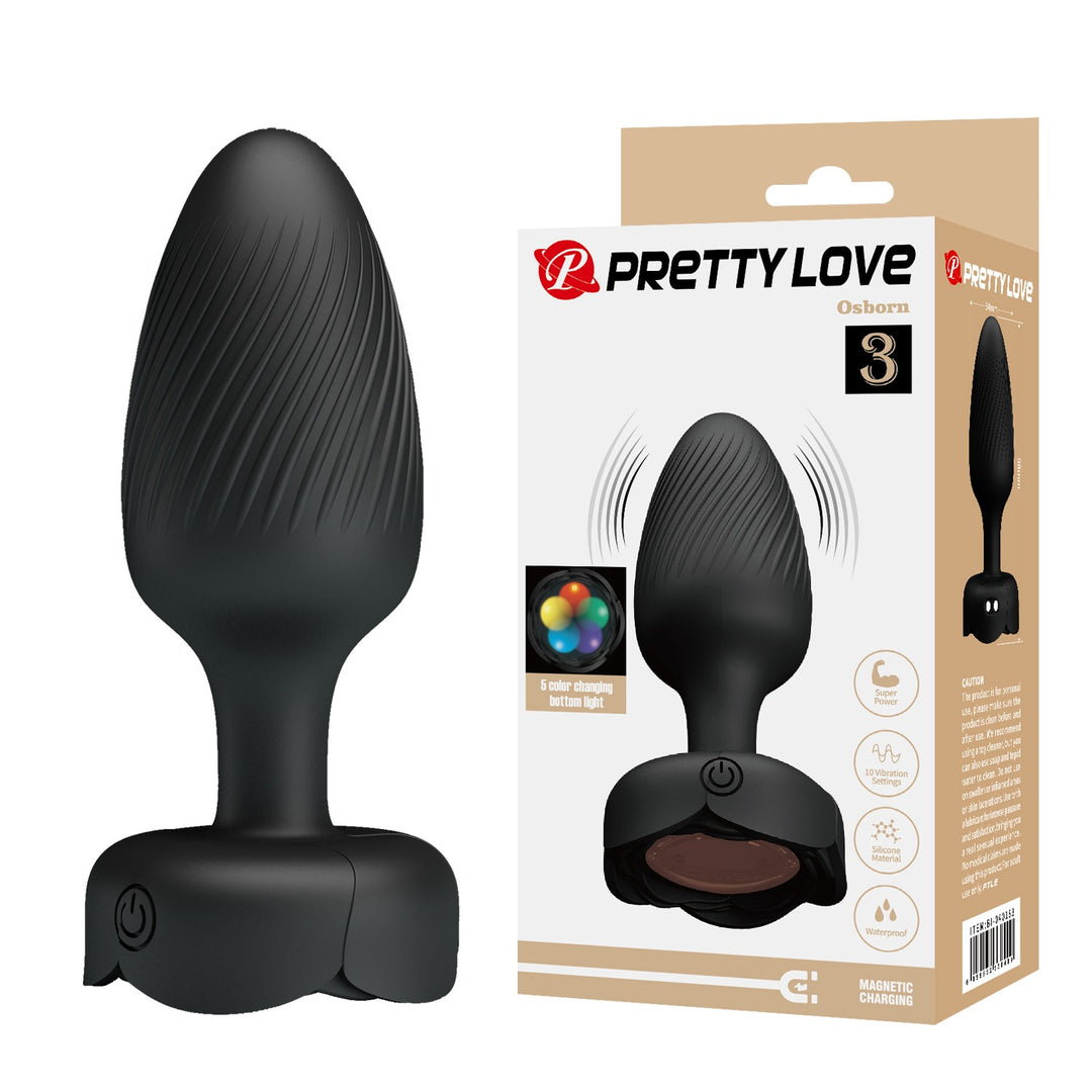Pretty Love Osborn 3 Rechargeable LED Light Butt Plug - Butt Plug - Australia - Sexy Devil