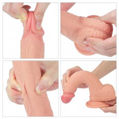 Lovetoy Nature Cock Dual Layered Silicone Realistic - 8.5'' Flesh