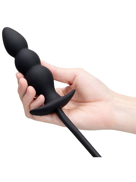 b-Vibe Beaded Inflatable Anal Plug with Hand Pump