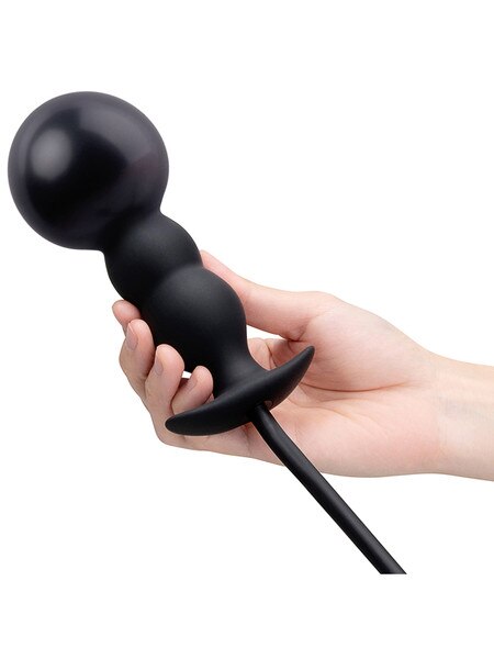b-Vibe Beaded Inflatable Anal Plug with Hand Pump