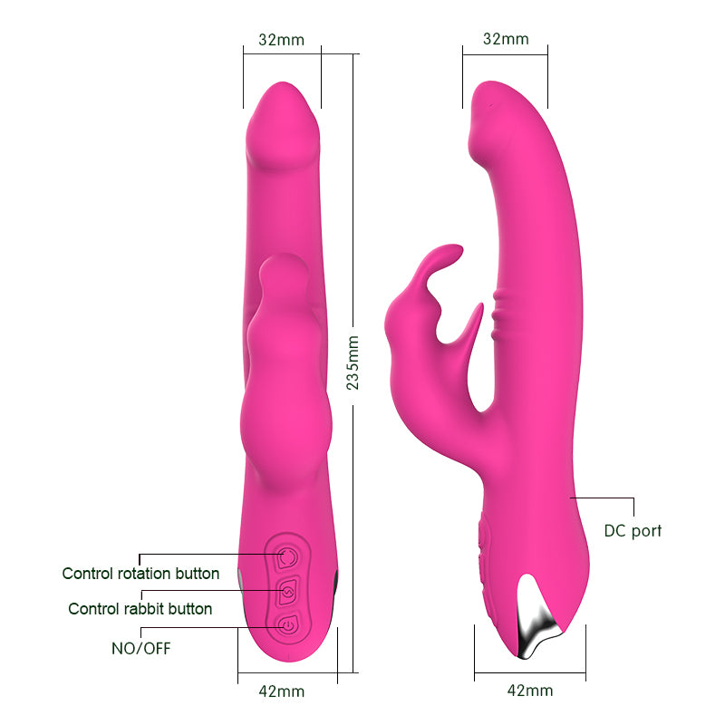 y.Love Paula Rotating G-Spot Rabbit Vibrator- Pink