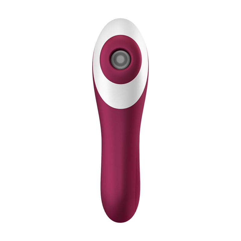 Satisfyer Dual Crush Rechargeable Air Pulse Vibrator - Deep Red