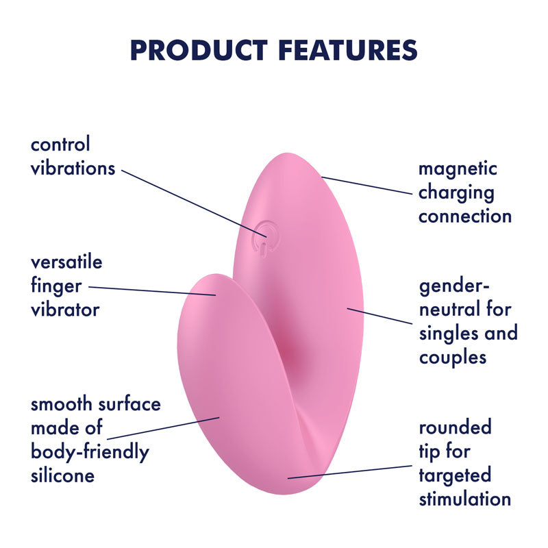 Satisfyer Love Riot Rechargeable Finger Vibrator - Pink