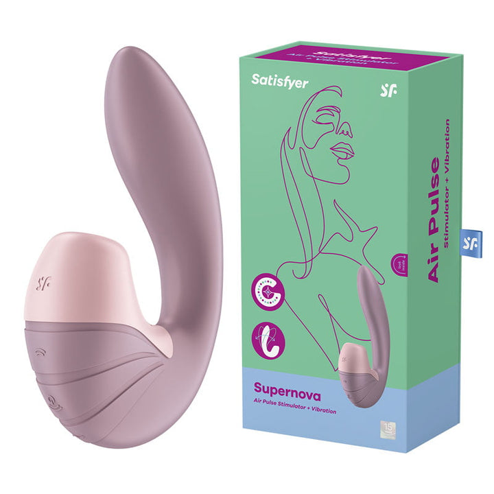 Satisfyer Supernova Air Pulse Stimulator + Vibration - Old Rose