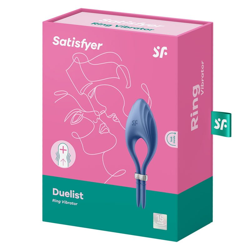 Satisfyer Duelist Adjustable Vibrating Cock Ring - Blue