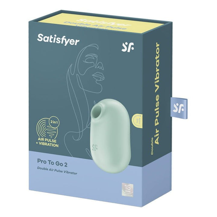 Satisfyer Pro To Go 2 Air Pulse Clitoral Stimulator + Vibration - Mint