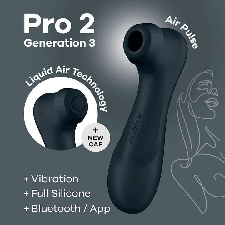 Satisfyer Pro 2 Gen 3 Liquid Air Pulse Clitoral Stimulator with App Control