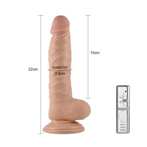 Lovetoy Real Extreme 8.5'' Vibrating Realistic Dildo with Suction Cup Base