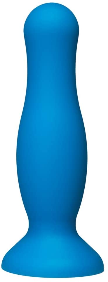 Doc Johnson American Pop! Mode 4.5" Silicone Anal Plug - Blue