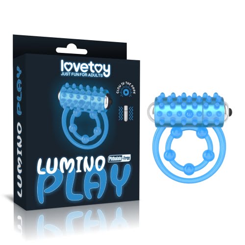 Lovetoy Lumino Play Vibrating Penis Ring - Glow in the Dark