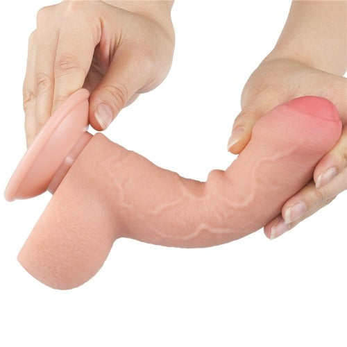 Lovetoy 7"Sliding Skin Dual Layer Dildo - Light