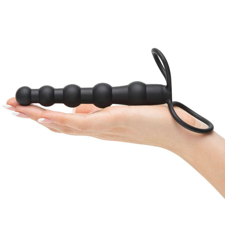 CalExotics Silicone Love Rider Beaded Dual Penetrator Cock Ring