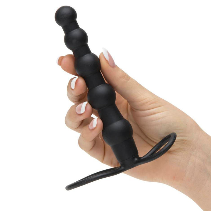 CalExotics Silicone Love Rider Beaded Dual Penetrator Cock Ring