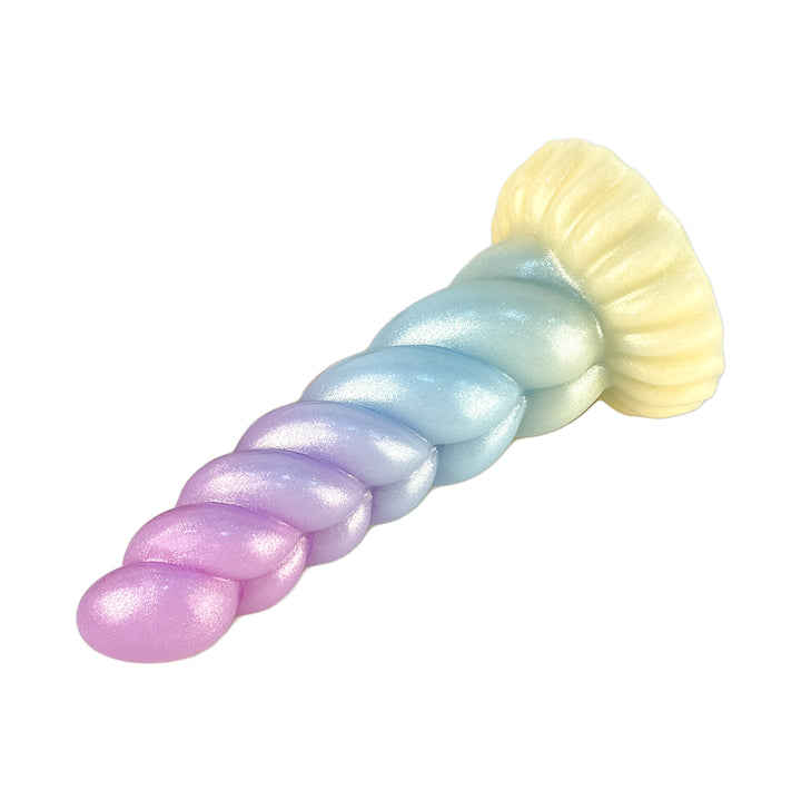 Liquid Silicone 8.3'' Twirly Dildo with Suction Cup