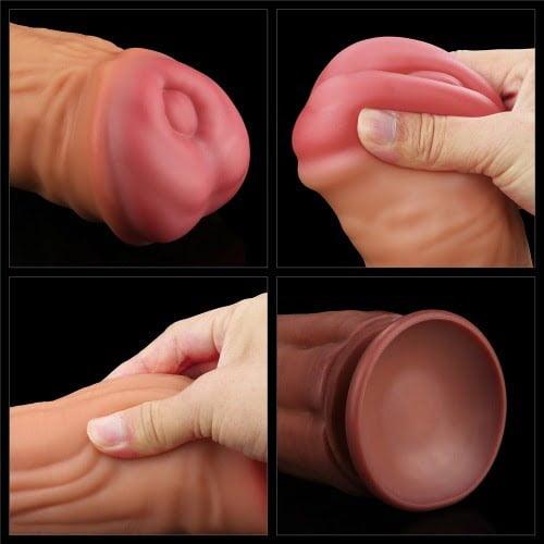Lovetoy Products Dual Layered Silicone 12" Nature Cock