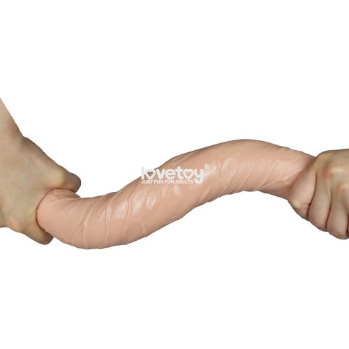 Lovetoy King Size 17'' Slim Ultra Realistic Double Dildo - Flesh