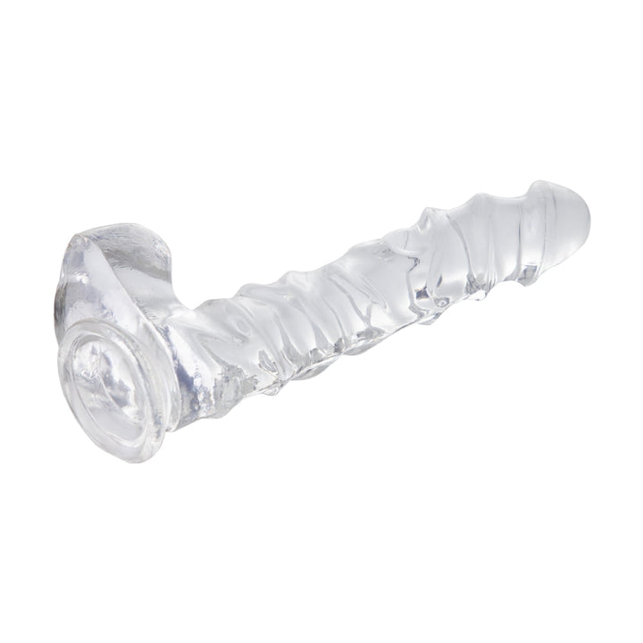 Lance's Cock D006 Ultra Realistic 8.8'' Dildo with Balls - Small - Clear