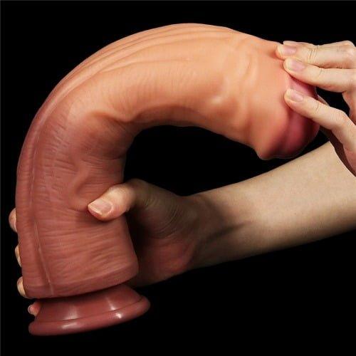 Lovetoy Products Dual Layered Silicone 12" Nature Cock