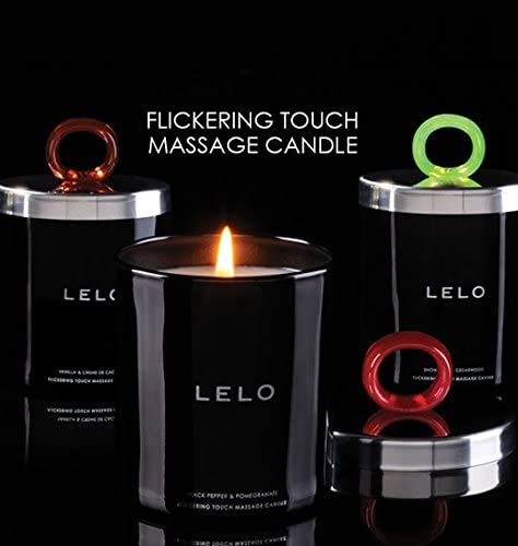 Lelo Flickering Touch Massage Candle - Black Pear & Pomegranate