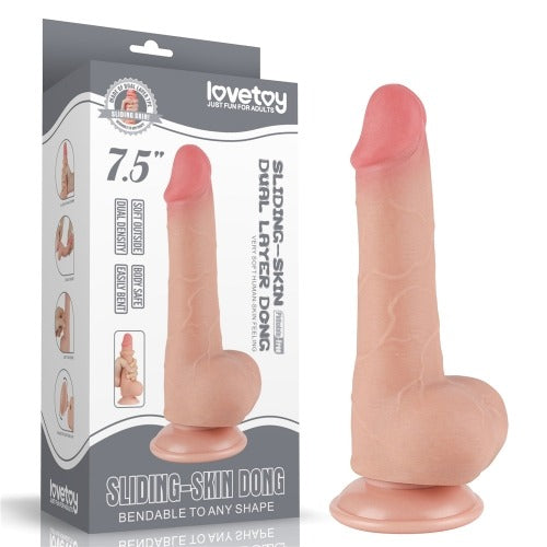 Lovetoy Sliding Skin Dual Layer 7.5 Realistic Dildo