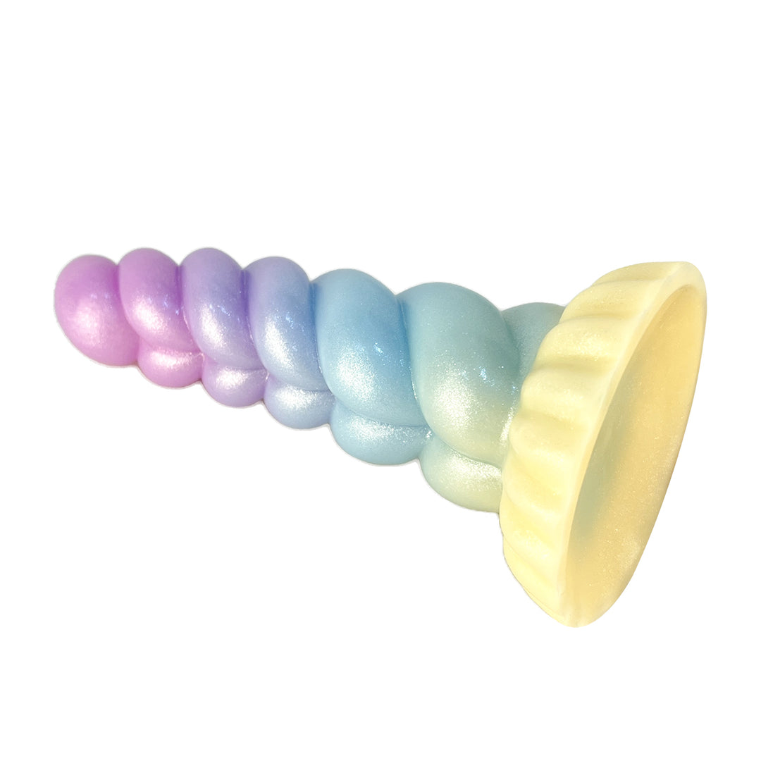 Liquid Silicone 8.3'' Twirly Dildo with Suction Cup
