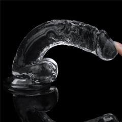 Lovetoy Products Flawless Clear 7.5" Dildo with Balls - Clear
