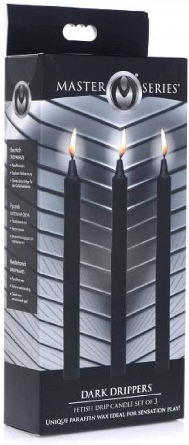 XR Brands Master Series Dark Drippers Fetish Drip Candle 3pk