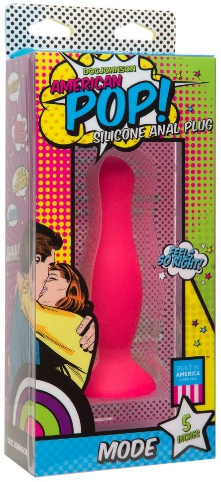 Doc Johnson American Pop! Mode 5" Silicone Anal Plug - Pink