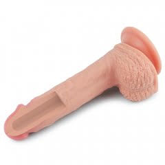 Lovetoy Nature Cock Dual Layered Silicone Realistic - 8.5'' Flesh