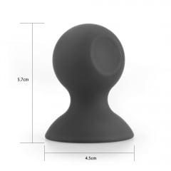 Bondage Fetish Silicone Comfort Nipple Suckers - Black