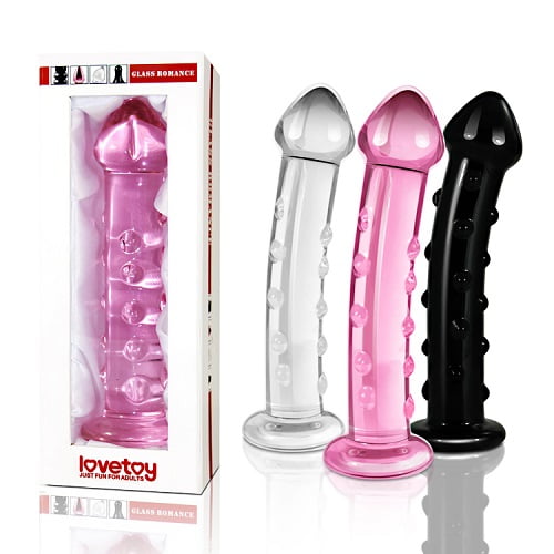 Lovetoy Products Glass Romance 7.5" Dildo - Pink