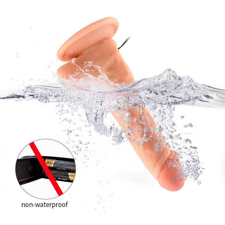Ultra Realistic Vibrating 7.5" Dildo with Suction Cup & Balls