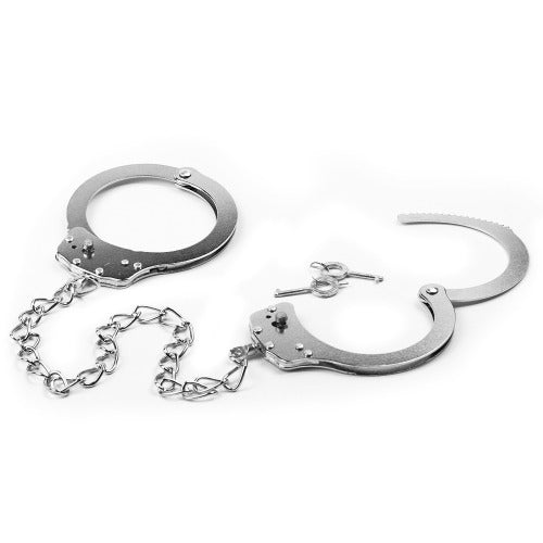 Lovetoy Fetish Pleasure Metal Leg Cuffs - Silver