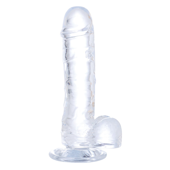 Lance's Cock QSD-018XL Ultra Realistic 8.7'' Dildo with Balls - Clear